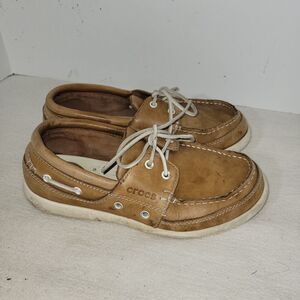 Crocs Loafers Womens Size 9M Brown Comfort Casual Shoes 11371 Boat Preppy Beach